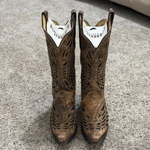 Corral Distressed Brown Leather Boots